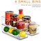 Sorbus Clear Plastic Fridge Organizer Bins, Versatile Kitchen, Cabinet, Food Pantry, Bathroom, Refrigerator Organization & Storage, Set of 10 Container Holders with Handles (4 Large 2 Medium 4 Small)